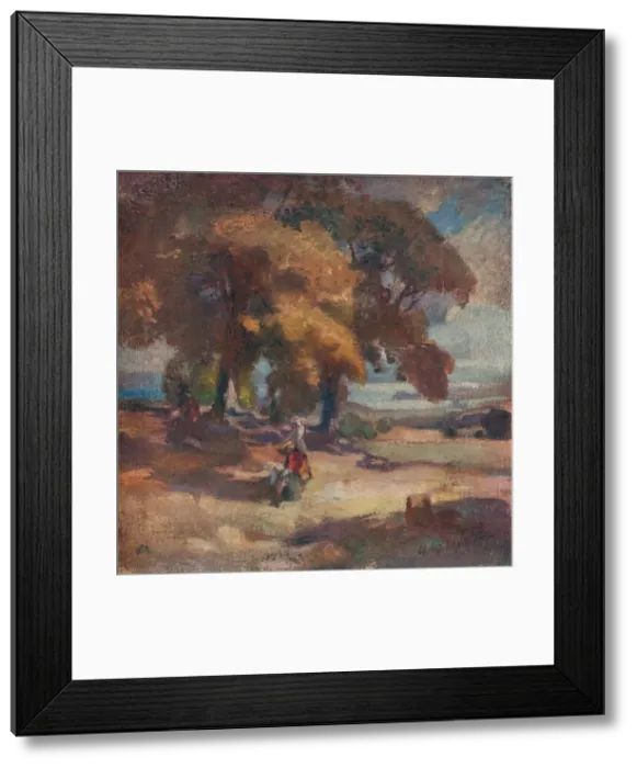 Framed Print : The Nut Gatherers, c1902. Artist: Charles Hodge Mackie Framed Print : The Nut Gatherers, c1902. Artist: Charles Hodge Mackie