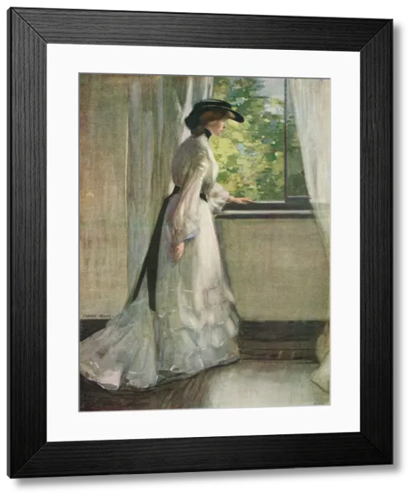 Framed Print : At The Window, c1916. Artist: George Henry Framed Print : At The Window, c1916. Artist: George Henry