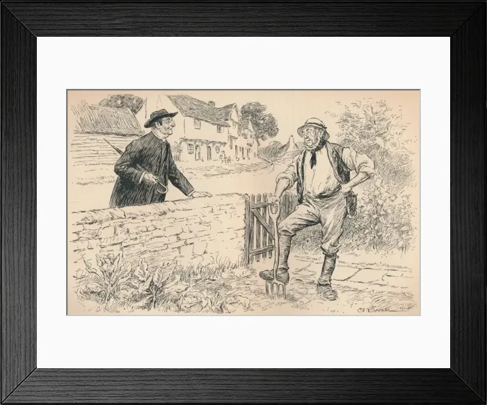 Framed Print : The Vicar, 1909. Artist: Charles Edmund Brock Framed Print : The Vicar, 1909. Artist: Charles Edmund Brock