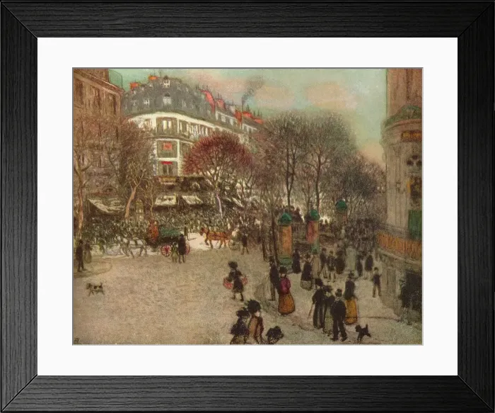 Framed Print : Le Boulevard Des Italiens, Paris, c1908. Artist: Jean Francois Raffaelli Framed Print : Le Boulevard Des Italiens, Paris, c1908. Artist: Jean Francois Raffaelli
