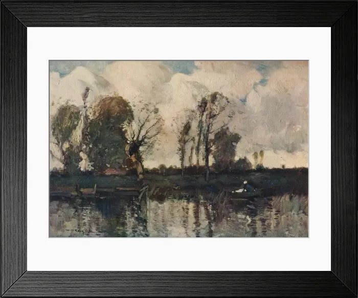 Framed Print : The Banks of the Loir, c1900. Artist: William Alfred Gibson Framed Print : The Banks of the Loir, c1900. Artist: William Alfred Gibson