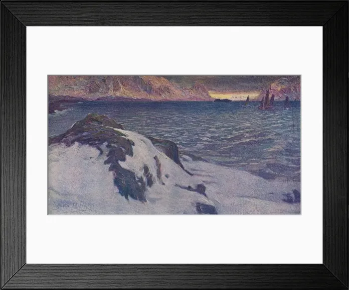 Framed Print : A Lofoden Seascape, c1910. Artist: Anna Katarina Boberg Framed Print : A Lofoden Seascape, c1910. Artist: Anna Katarina Boberg