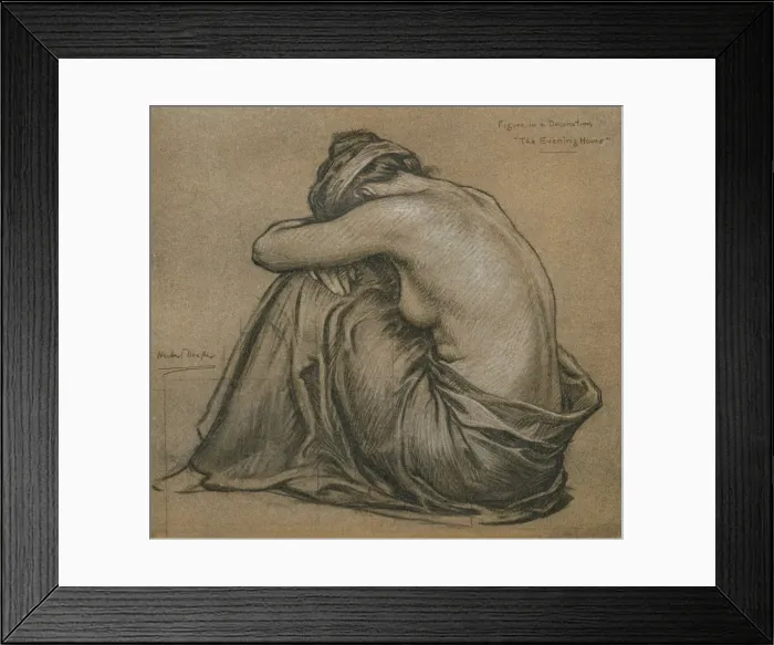Framed Print : Study for a Decoration, The Evening Hours, c1916. Artist: Herbert James Draper Framed Print : Study for a Decoration, The Evening Hours, c1916. Artist: Herbert James Draper