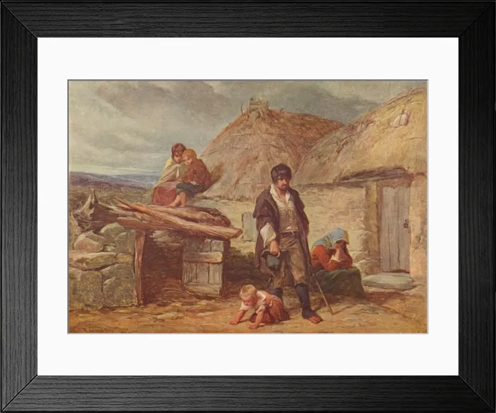 Framed Print : An Irish Eviction, 1850 (1906). Artist: Frederick Goodall Framed Print : An Irish Eviction, 1850 (1906). Artist: Frederick Goodall