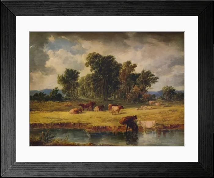 Framed Print : Banks of the Envy, near Rhuddlan, 1852, (1938). Artist: Alfred Vickers Framed Print : Banks of the Envy, near Rhuddlan, 1852, (1938). Artist: Alfred Vickers