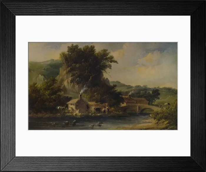 Framed Print : Scene in Dovedale, Derbyshire, 1836, (1938). Artist: Alfred Vickers Framed Print : Scene in Dovedale, Derbyshire, 1836, (1938). Artist: Alfred Vickers
