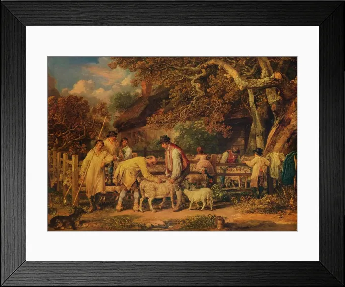 Framed Print : Sheep Shearing, 1828, (1938). Artist: James Ward Framed Print : Sheep Shearing, 1828, (1938). Artist: James Ward