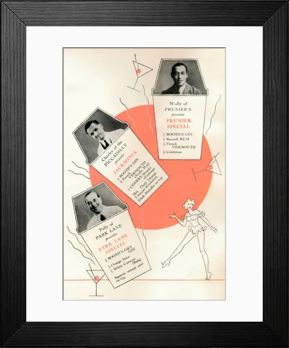 Framed Print : Cocktail recipes, c1935 (1935) Framed Print : Cocktail recipes, c1935 (1935)