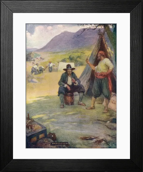Framed Print : Where Now The Great City of Cape Town Stands, They Set Up Their Tents And Huts, c1908, (c1920). Artist: Joseph Ratcliffe Skelton Framed Print : Where Now The Great City of Cape Town Stands, They Set Up Their Tents And Huts, c1908, (c1920). Artist: Joseph Ratcliffe Skelton
