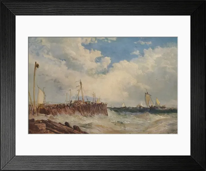 Framed Print : On the Coast of Holland, 1876, (1938). Artist: James Webb Framed Print : On the Coast of Holland, 1876, (1938). Artist: James Webb