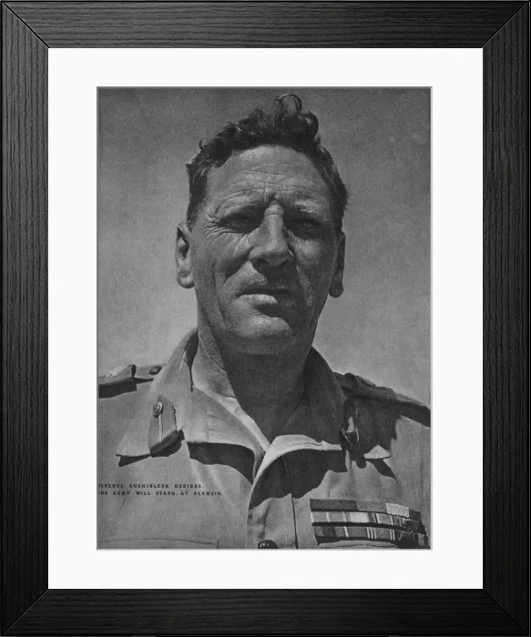 Framed Print : General Auchinleck decided the army will stand at Alamein, 1942 (1944) Framed Print : General Auchinleck decided the army will stand at Alamein, 1942 (1944)