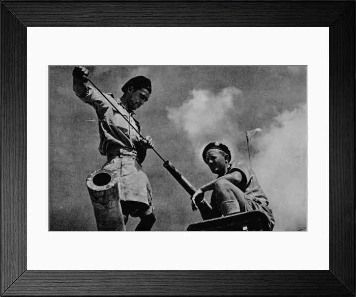 Framed Print : The tank crews prepare... 1942 (1944) Framed Print : The tank crews prepare... 1942 (1944)