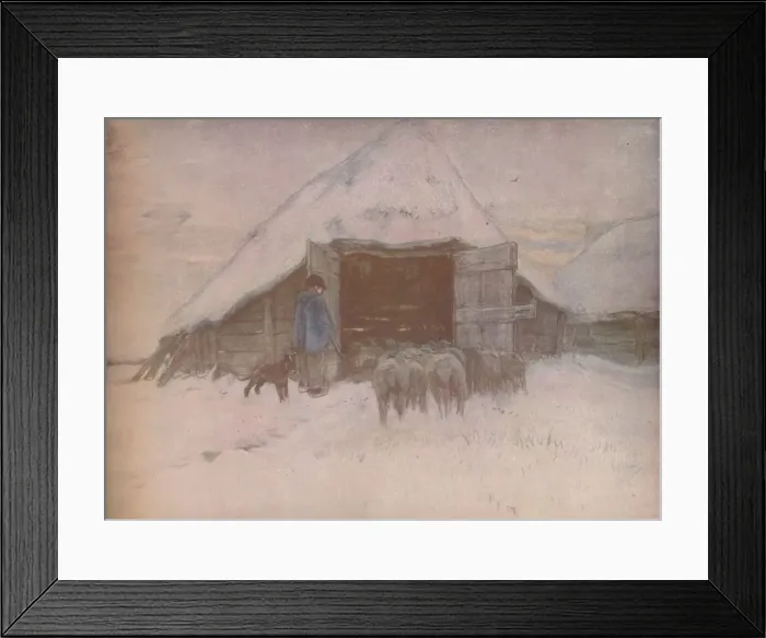 Framed Print : Winter, c1870, (1918). Artist: Anton Mauve Framed Print : Winter, c1870, (1918). Artist: Anton Mauve