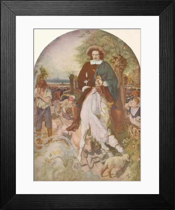 Framed Print : Cromwell on His Farm, 1874, (1918). Artist: Ford Madox Brown Framed Print : Cromwell on His Farm, 1874, (1918). Artist: Ford Madox Brown