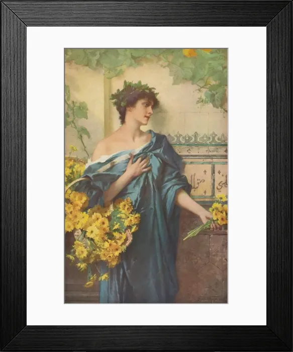 Framed Print : Marguerites, c1900, (1918). Artist: Conrad Kiesel Framed Print : Marguerites, c1900, (1918). Artist: Conrad Kiesel