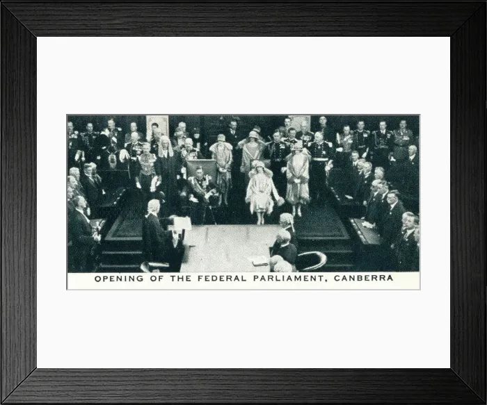 Framed Print : Opening of the Federal Parliament, Canberra, 1927 (1937) Framed Print : Opening of the Federal Parliament, Canberra, 1927 (1937)