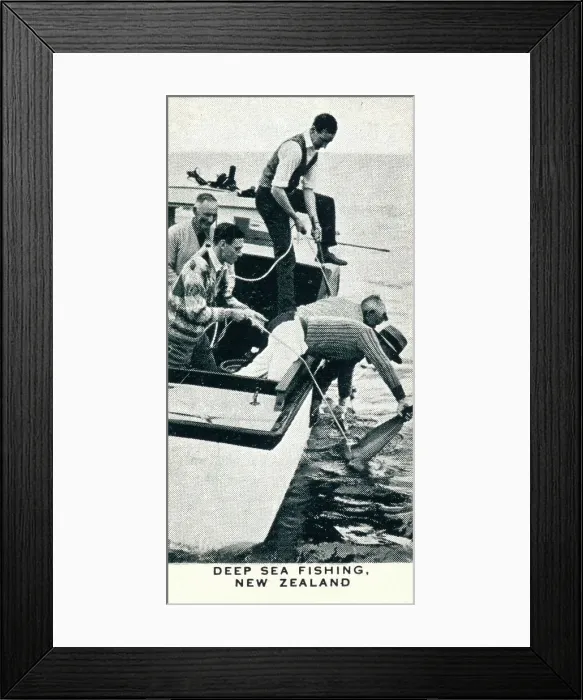 Framed Print : Deep Sea Fishing, New Zealand, 1927 (1937) Framed Print : Deep Sea Fishing, New Zealand, 1927 (1937)