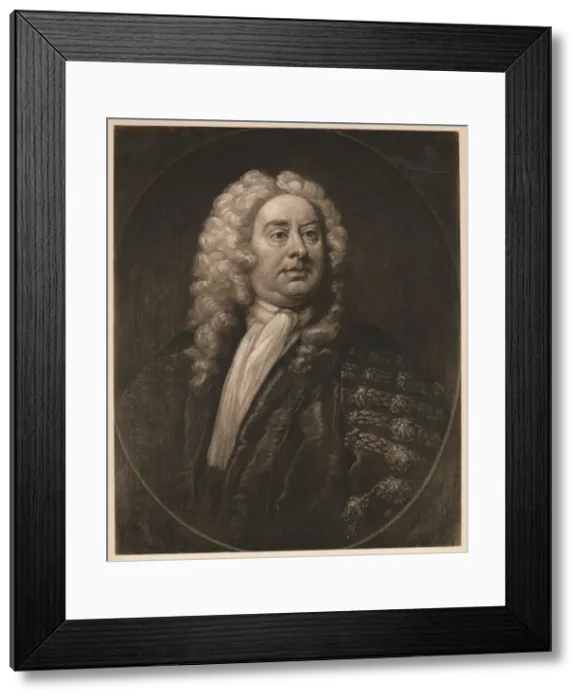 Framed Print : Thomas Pellet, MD, c1725. Artist: William Hogarth Framed Print : Thomas Pellet, MD, c1725. Artist: William Hogarth