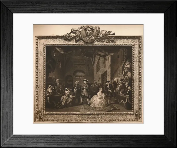 Framed Print : Scene from the The Beggars Opera VI, 1731. Artist: William Hogarth Framed Print : Scene from the The Beggars Opera VI, 1731. Artist: William Hogarth