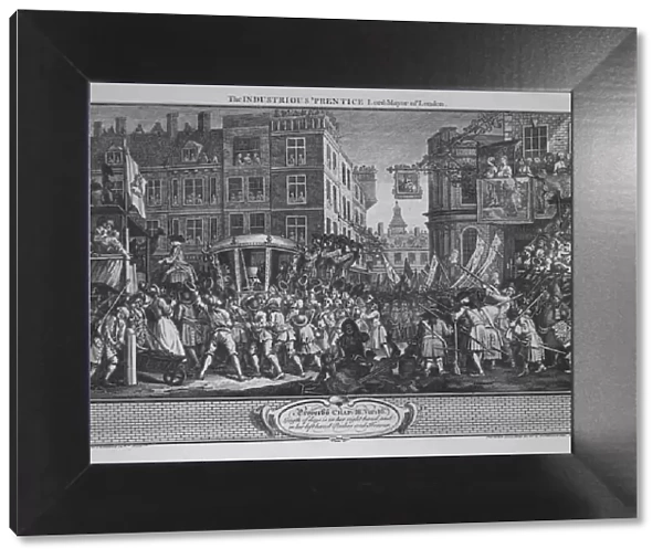 The Industrious Prentice Lord-Mayor of London - Plate 12 from Industry and Idleness, 1747. Artist: William Hogarth