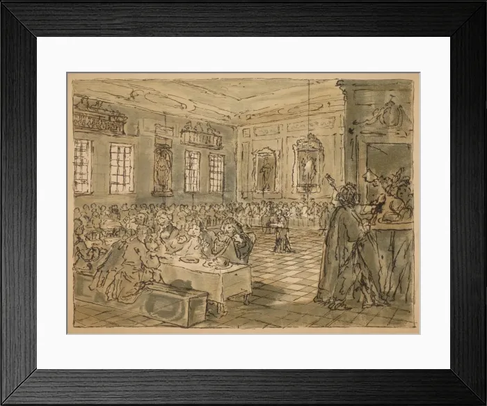 Framed Print : Sketch for Industry and Idleness - Plate VIII, 1747. Artist: William Hogarth Framed Print : Sketch for Industry and Idleness - Plate VIII, 1747. Artist: William Hogarth