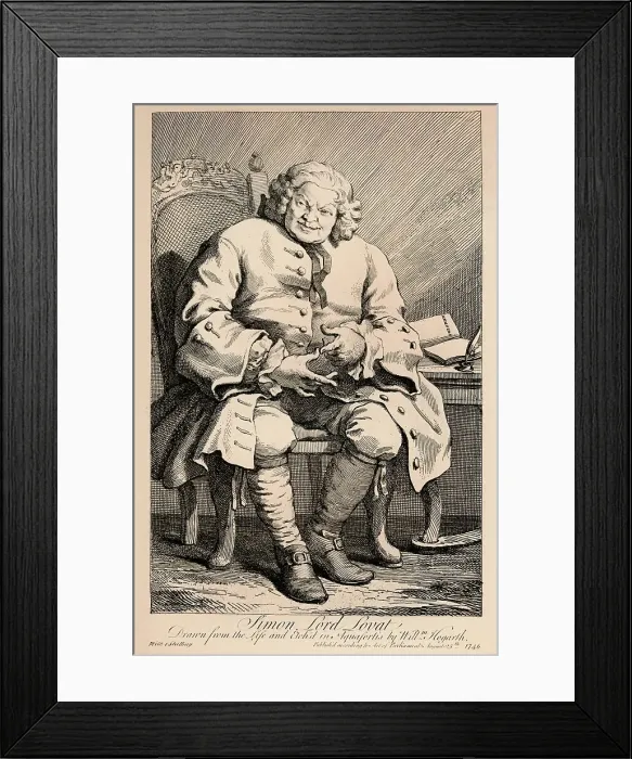 Framed Print : Simon, Lord Lovat, 1746. Artist: William Hogarth Framed Print : Simon, Lord Lovat, 1746. Artist: William Hogarth
