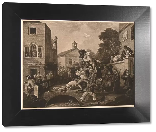 Chairing the Members, Plate IV from The Humours of an Election, 1757. Artist: William Hogarth