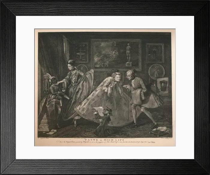 Framed Print : Taste in High Life, 1798. Artist: Samuel Phillips Framed Print : Taste in High Life, 1798. Artist: Samuel Phillips