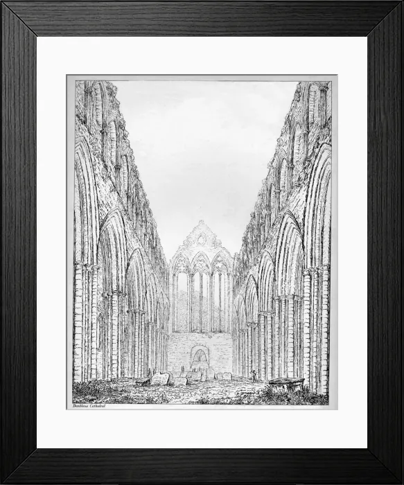 Framed Print : Dunblane Cathedral, c1812. Artist:s Leith Framed Print : Dunblane Cathedral, c1812. Artist:s Leith