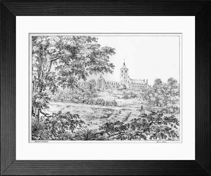 Framed Print : Dunblane Cathedral, c1812. Artist:s Leith Framed Print : Dunblane Cathedral, c1812. Artist:s Leith