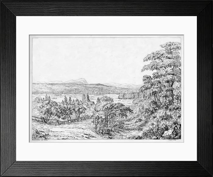 Framed Print : Dunsinnane and Scone, c1812. Artist:s Leith Framed Print : Dunsinnane and Scone, c1812. Artist:s Leith