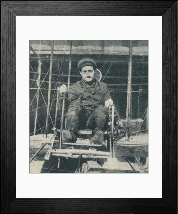 Framed Print : The winner of the £10, 000 prize for the flight from London to Manchester, 1910 (c1937) Framed Print : The winner of the £10, 000 prize for the flight from London to Manchester, 1910 (c1937)