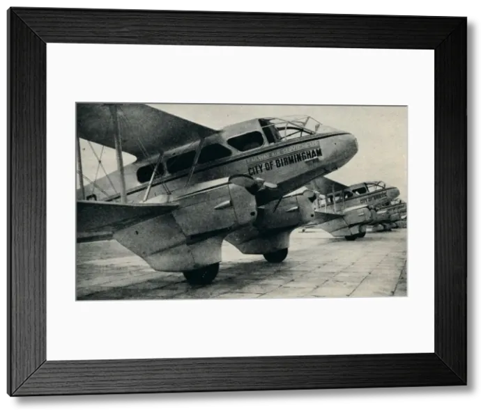 Framed Print : De Havilland DH89 aircraft used on some of the Railway Air Service routes, c1934 (c1937) Framed Print : De Havilland DH89 aircraft used on some of the Railway Air Service routes, c1934 (c1937)