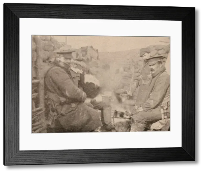 Framed Print : Dinner in the trenches, c1915 (1928) Framed Print : Dinner in the trenches, c1915 (1928)