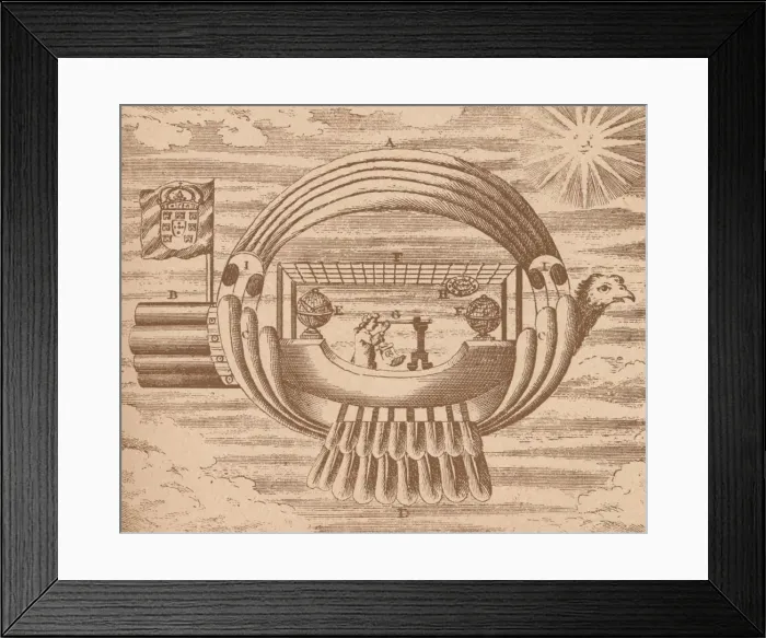 Framed Print : The flying ship, c1709 (1919) Framed Print : The flying ship, c1709 (1919)