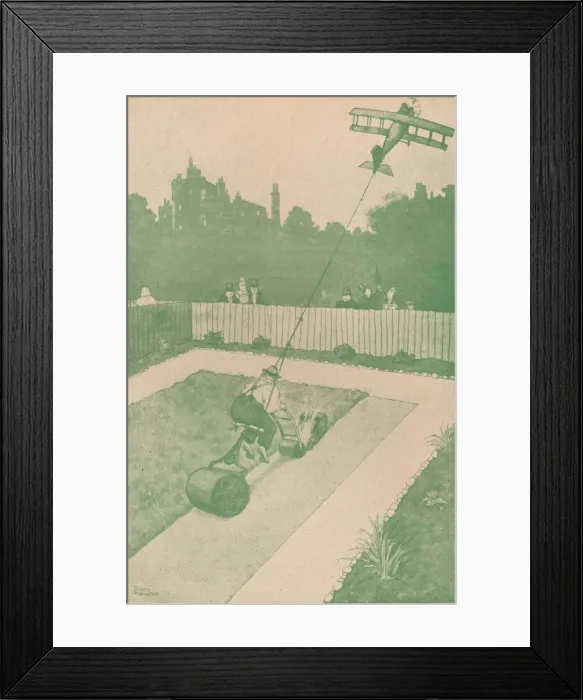 Framed Print : A Hint to the Airman Home on Leave, c1918 (1919). Artist: W Heath Robinson Framed Print : A Hint to the Airman Home on Leave, c1918 (1919). Artist: W Heath Robinson