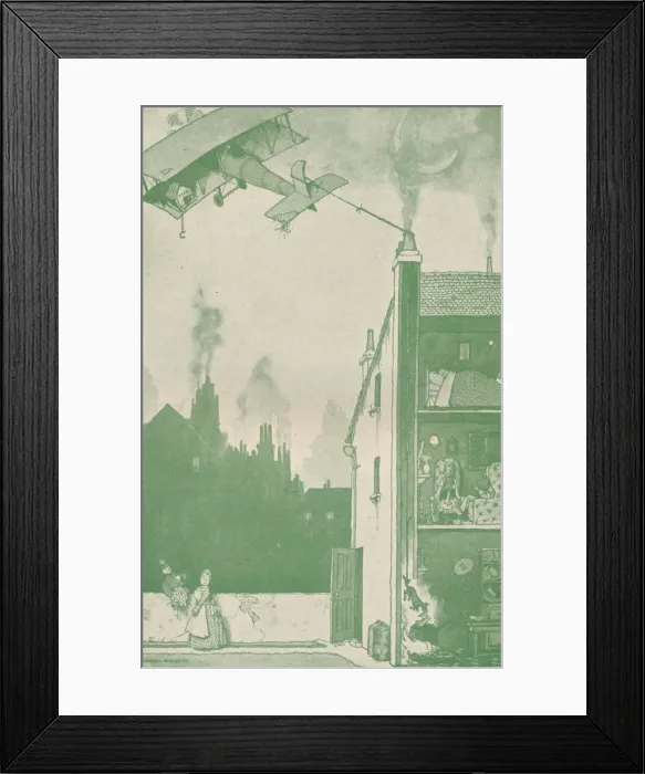 Framed Print : An Abandoned Young Pilot Appropriating Somebody Elses Rations, c1918 (1919). Artist: W Heath Robinson Framed Print : An Abandoned Young Pilot Appropriating Somebody Elses Rations, c1918 (1919). Artist: W Heath Robinson