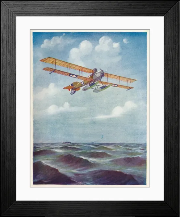 Framed Print : The Eyes of the Fleet: A Short Seaplane, c1918 (1919). Artist: Geoffrey Watson Framed Print : The Eyes of the Fleet: A Short Seaplane, c1918 (1919). Artist: Geoffrey Watson