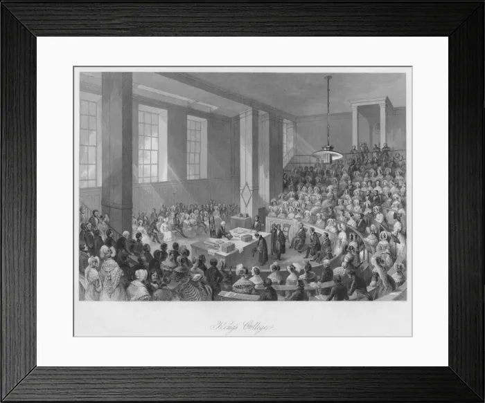 Framed Print : Kings College, c1841. Artist: Henry Melville Framed Print : Kings College, c1841. Artist: Henry Melville