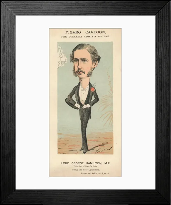 Framed Print : Lord George Hamilton, M. P. c1870. Artist: Faustin