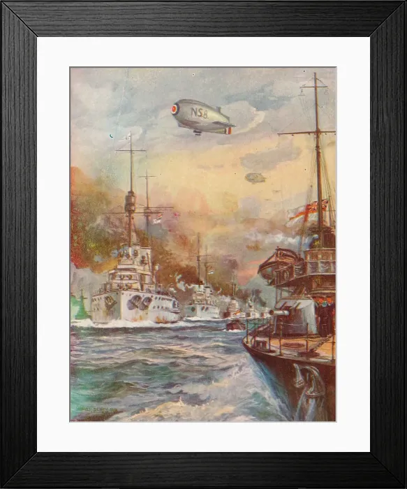 Framed Print : The Surrender of the German High Seas Fleet, 1918 (1919). Artist: Charles John De Lacy Framed Print : The Surrender of the German High Seas Fleet, 1918 (1919). Artist: Charles John De Lacy