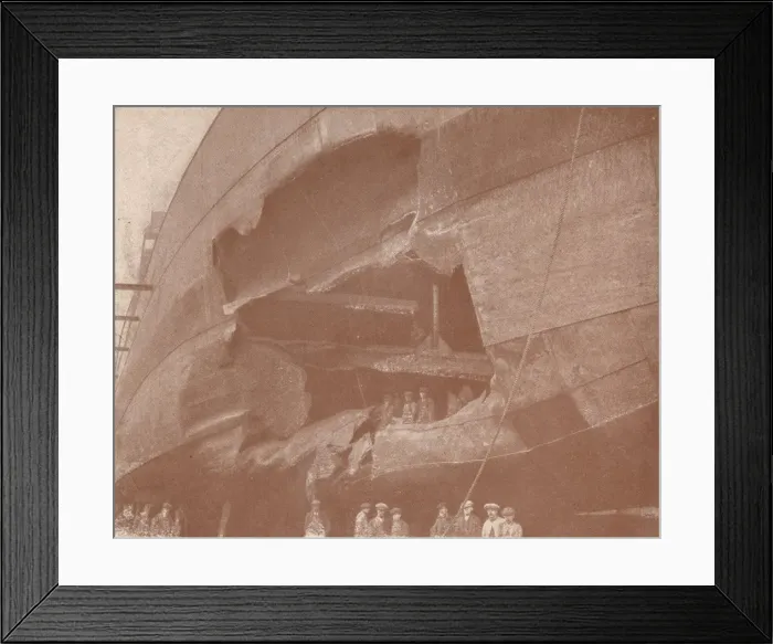 Framed Print : The deadly effect of a torpedo, c1917 (1919). Artist: FC Coleman Framed Print : The deadly effect of a torpedo, c1917 (1919). Artist: FC Coleman
