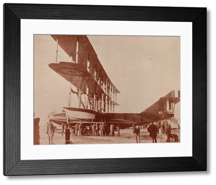 Framed Print : A British triplane flying boat, c1918 (1919). Artist: RAF photographer Framed Print : A British triplane flying boat, c1918 (1919). Artist: RAF photographer