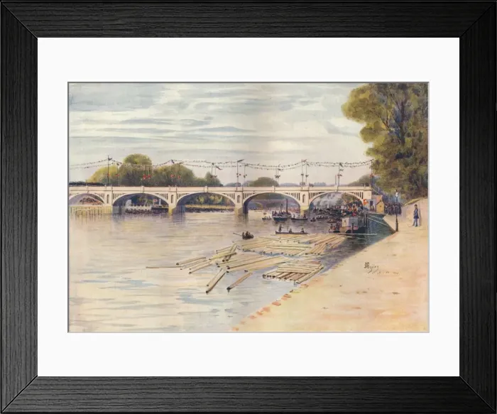 Framed Print : St. Margarets Lock, Opening Ceremony, 1893, (1914). Artist: Jamess Ogilvy Framed Print : St. Margarets Lock, Opening Ceremony, 1893, (1914). Artist: Jamess Ogilvy