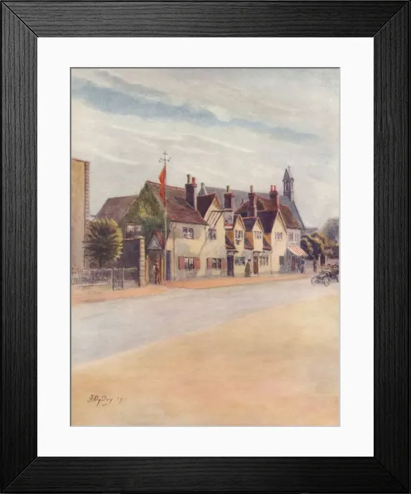 Framed Print : Ripley, The Anchor Inn, 1911, (1914). Artist: Jamess Ogilvy Framed Print : Ripley, The Anchor Inn, 1911, (1914). Artist: Jamess Ogilvy