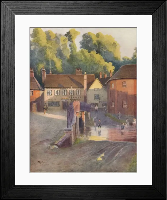 Framed Print : Cobbetts Birthplace, Farnham, 1911, (1914). Artist: Jamess Ogilvy Framed Print : Cobbetts Birthplace, Farnham, 1911, (1914). Artist: Jamess Ogilvy