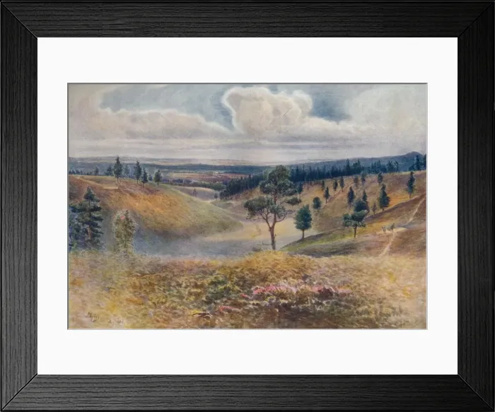 Framed Print : View from Beacon Hill, Hindhead, 1911, (1914). Artist: Jamess Ogilvy Framed Print : View from Beacon Hill, Hindhead, 1911, (1914). Artist: Jamess Ogilvy