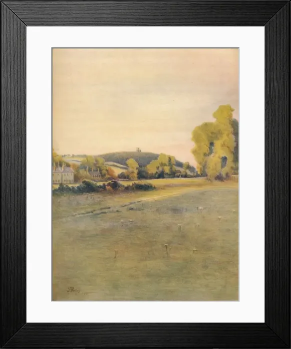 Framed Print : St. Marthas Chapel, from Shalford Common, 1911, (1914). Artist: Jamess Ogilvy Framed Print : St. Marthas Chapel, from Shalford Common, 1911, (1914). Artist: Jamess Ogilvy