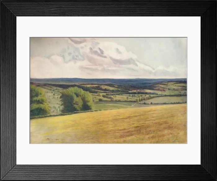 Framed Print : View from the Churchyard, Tatsfield, 1912, (1914). Artist: Jamess Ogilvy Framed Print : View from the Churchyard, Tatsfield, 1912, (1914). Artist: Jamess Ogilvy