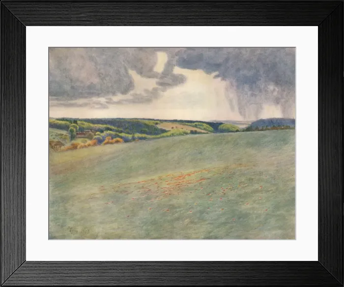 Framed Print : Box Hill and Ranmore from Tot Hill, 1913, (1914). Artist: Jamess Ogilvy Framed Print : Box Hill and Ranmore from Tot Hill, 1913, (1914). Artist: Jamess Ogilvy